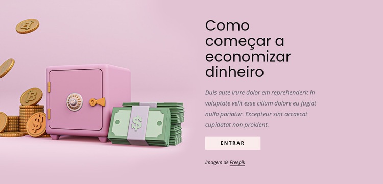 Como começar a economizar dinheiro Design do site