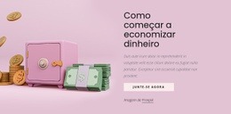 Como Começar A Economizar Dinheiro - Designer Da Página De Destino