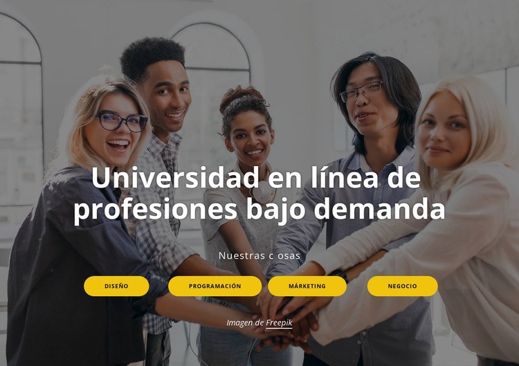 Universidad en línea Maqueta de sitio web