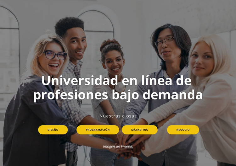 Universidad en línea Plantilla de sitio web