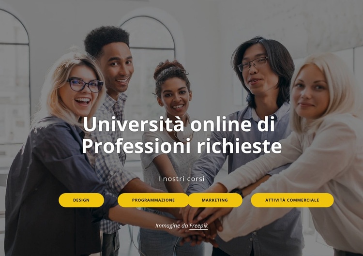 Università online Mockup del sito web