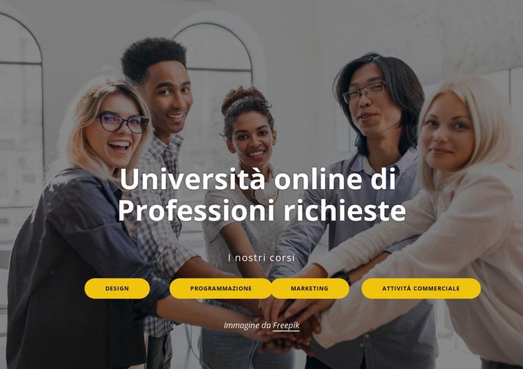 Università online Modello HTML