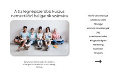 Népszerű Tanfolyamok - Ingyenes Sablon