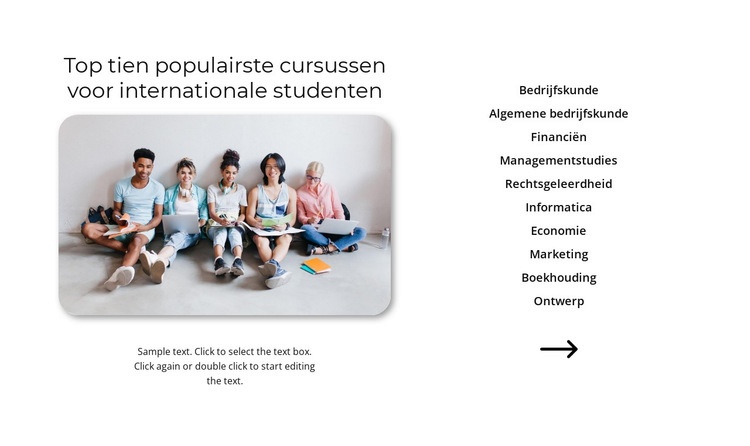 Populaire cursussen Website Builder-sjablonen