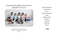 Popüler Kurslar - Web Sayfası Şablonu