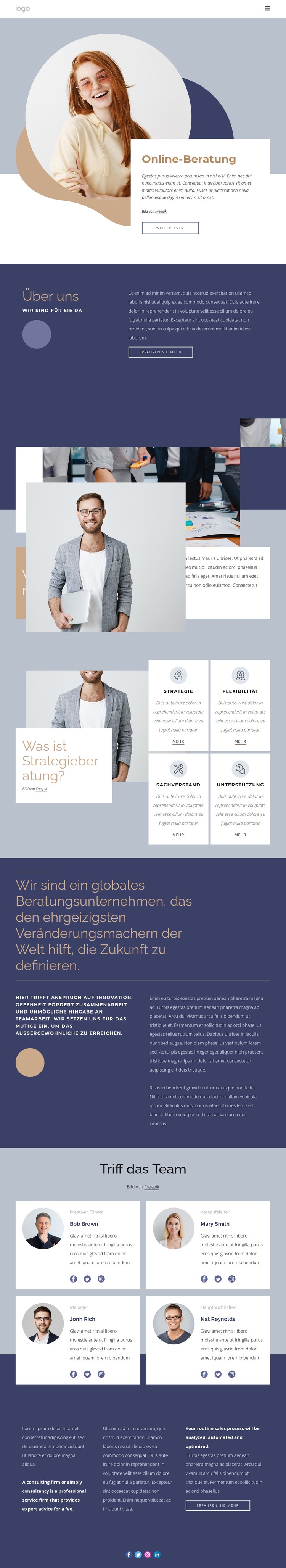 Finanzberatung Website Builder-Vorlagen