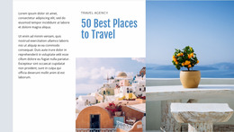 50 Best Places To Travel - Design HTML Page Online