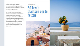 Pagina-HTML Voor 50 Beste Plaatsen Om Te Reizen