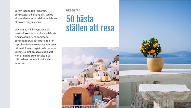 50 bästa ställen att resa HTML-mall