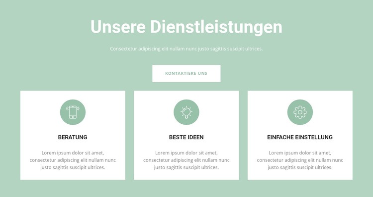 Komfortable Dienstleistungen HTML Website Builder