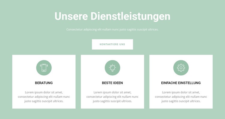 Komfortable Dienstleistungen Vorlage