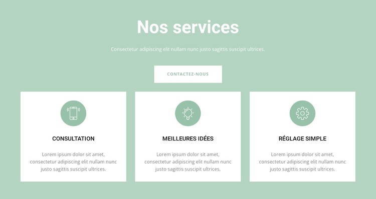 Des services pratiques Modèle CSS