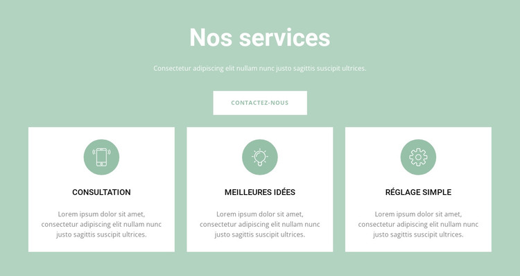 Des services pratiques Modèle HTML