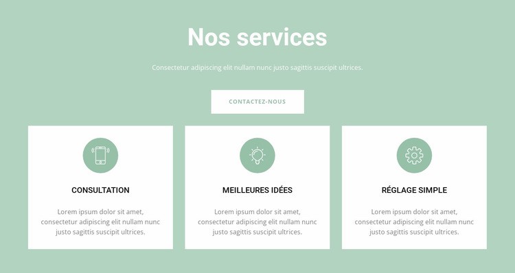 Des services pratiques Modèle HTML5