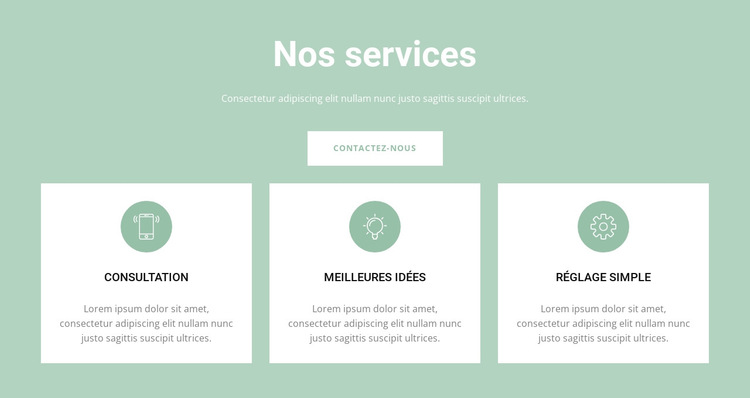 Des services pratiques Modèle de site Web