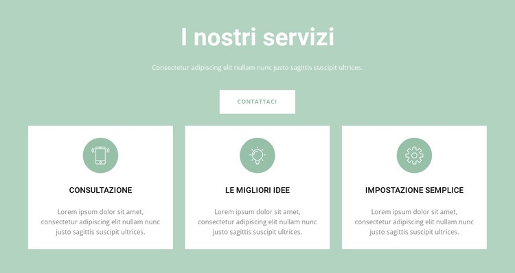 Servizi convenienti Mockup del sito web