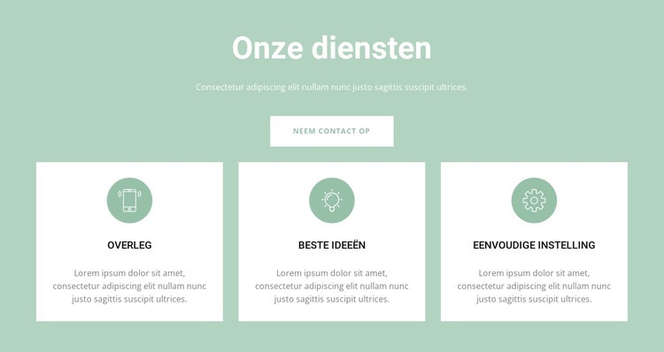 Handige diensten Website Builder-sjablonen