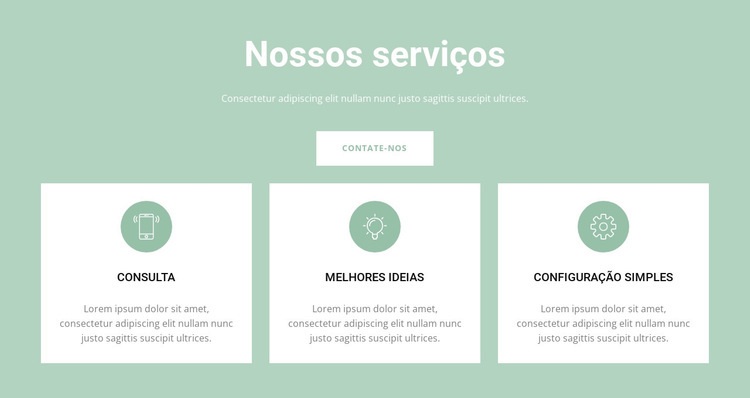 Serviços convenientes Design do site