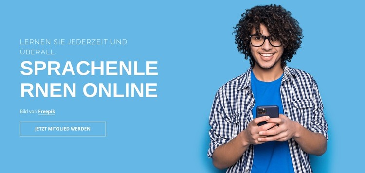 Sprache lernen online CSS-Vorlage