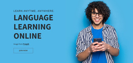 Laguage Learning Online - Landing Page