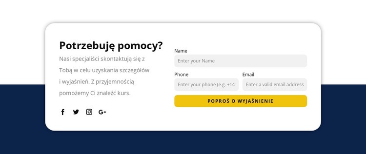 Nasi specjaliści skontaktują się z Tobą Projekt strony internetowej