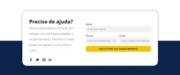 Layout Do Site Para Nossos Especialistas Entrarão Em Contato Com Você