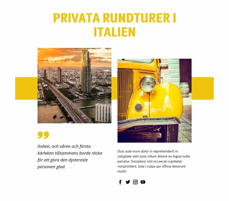 Privata rundturer i Italien CSS -mall