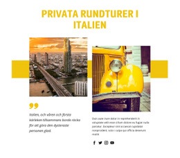Gratis Designmall För Privata Rundturer I Italien