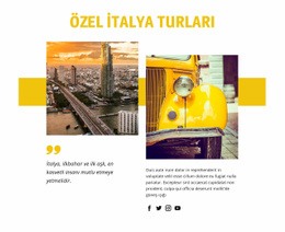 Özel İtalya Turları Web Sitesi Tasarımı