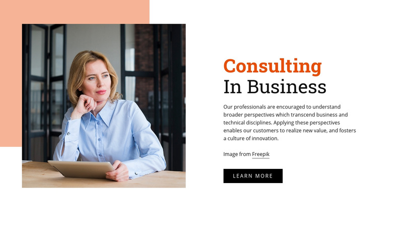 We provide our leadership consulting services  Web Page Design