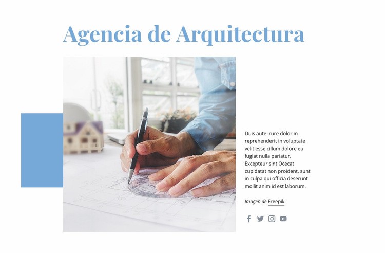 Agencia de Arquitectura Plantilla de una página