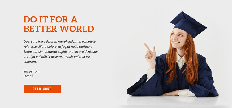 Do It for a Better World HTML Template