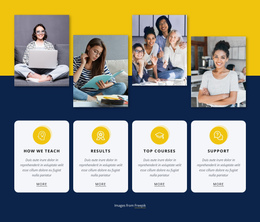 24/7 online learning - One Page Template by Nicepage