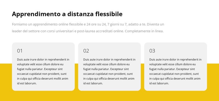 Ripetitore di griglia con testo Costruttore di siti web HTML