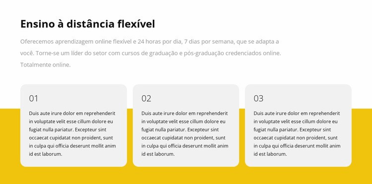 Repetidor de grade com texto Construtor de sites HTML