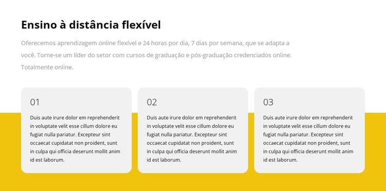 Repetidor de grade com texto Modelos de construtor de sites