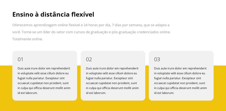 Repetidor de grade com texto Design do site