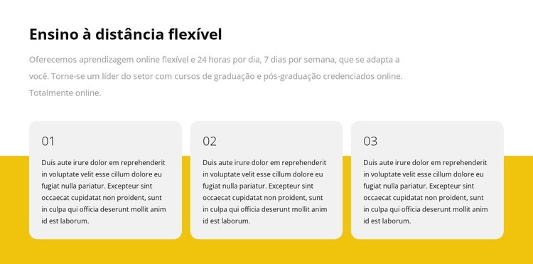 Repetidor de grade com texto Modelo HTML5