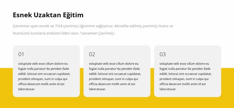 Metin içeren ızgara tekrarlayıcı HTML5 Şablonu