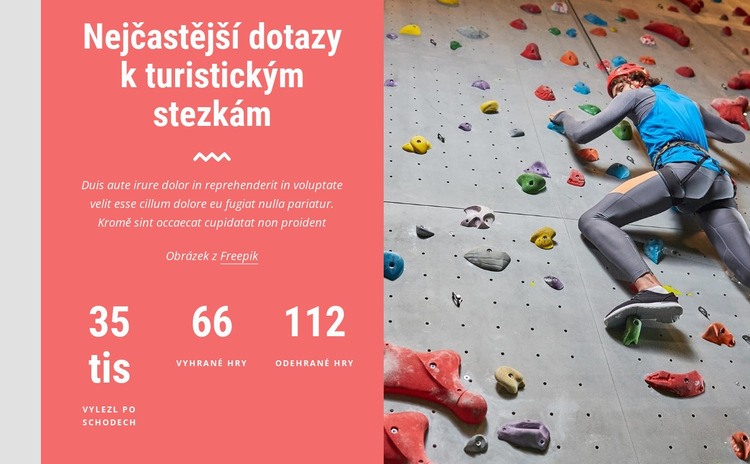 Turistická trasa často kladené dotazy Webový design