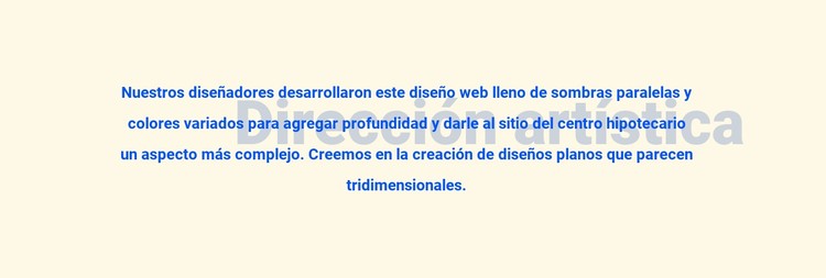 Sobre la dirección de arte Plantilla CSS