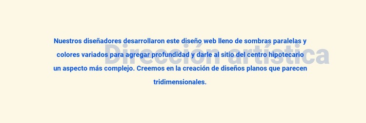 Sobre la dirección de arte Plantilla HTML5