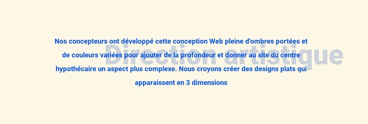 À propos de la direction artistique Conception de site Web