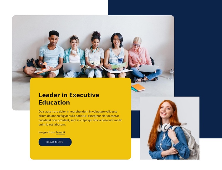 Executive education Homepage Design