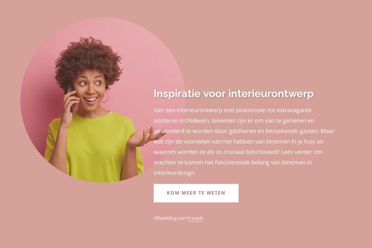 Tekst op cirkelafbeelding Website Builder-sjablonen