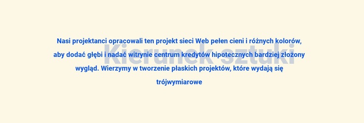 O kierunku artystycznym Szablon jednej strony