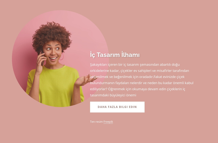 Daire resmindeki metin WordPress Teması