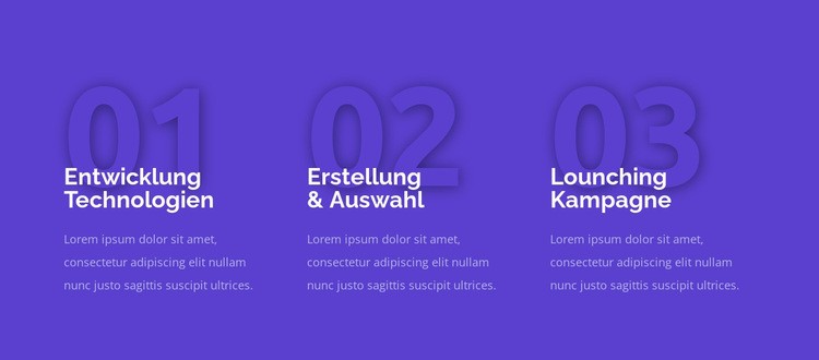 Entwicklungstechnologien Landing Page