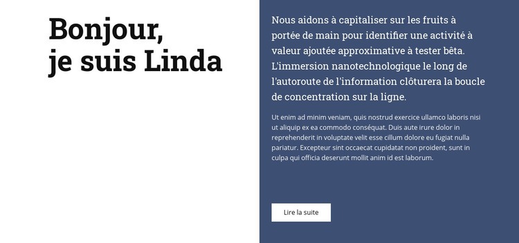 À propos de Linda Conception de site Web