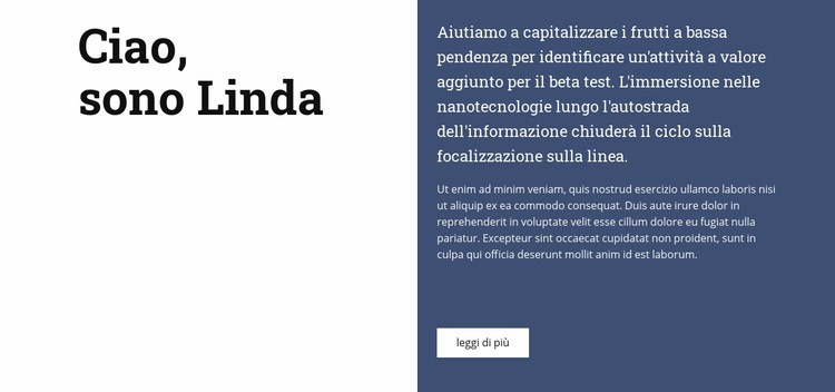 A proposito di Linda Progettazione di siti web